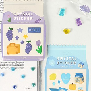 Túi Hình Dán Nổi Dễ Thương Crystal Sticker
