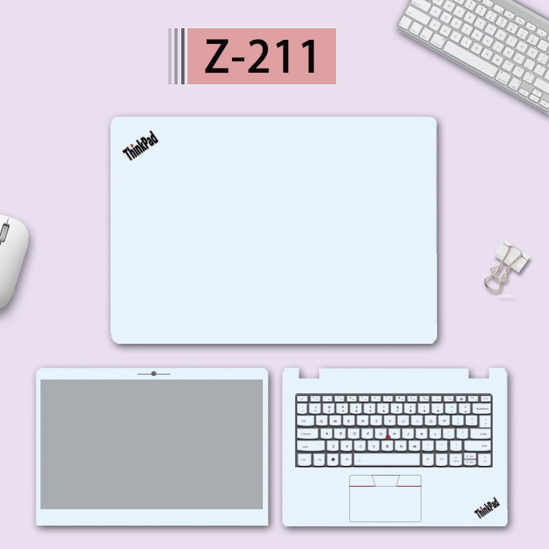 Miếng Dán Màu Trơn Họa Tiết Sợi Carbon Đơn Giản Cho Lenovo ThinkPad X1 P15v / E15 / E14 S2 Gen6 E480 T14 Sharp 15.6 "