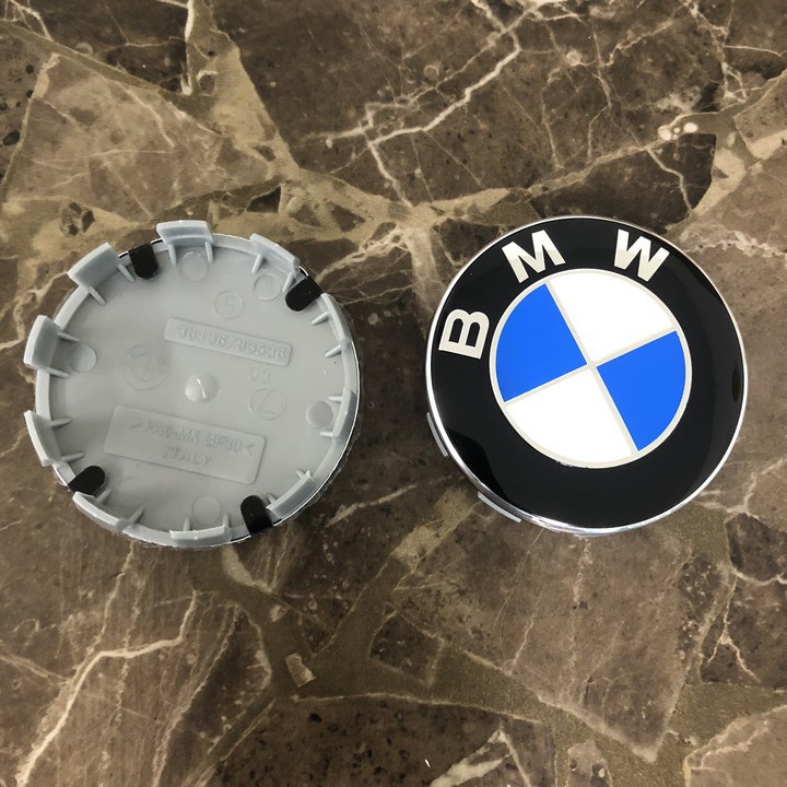 Logo chụp mâm, vành bánh xe ô tô BMW Đường kính 55mm và 68mm