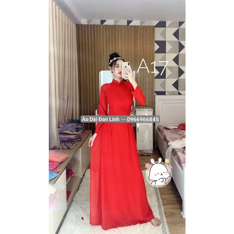 *Áo dài trơn 4 tà vải chifon mềm mịn_ Áo dài Đan Linh