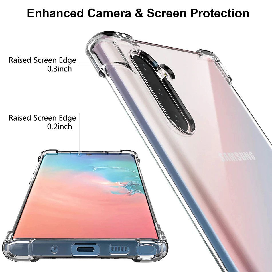 [Chống Sốc 4 góc] Ốp lưng Samsung Note 10 Dẻo Trong