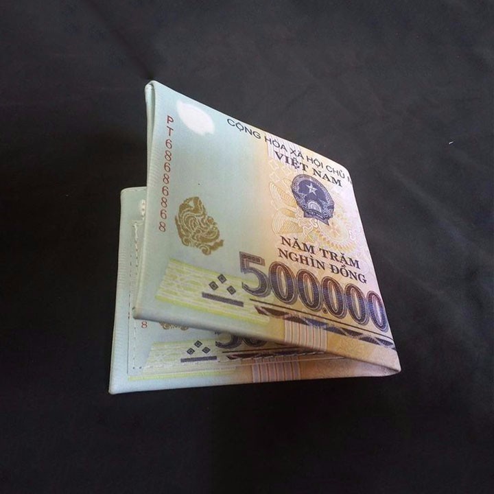 Ví da nam in hình tiền 100USD