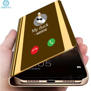 Ốp điện thoại da pu nắp gập tráng gương cho Samsung Galaxy A10 A20 A30 A50 A70 A10E A10S A20S A20E A30S A50S A70S