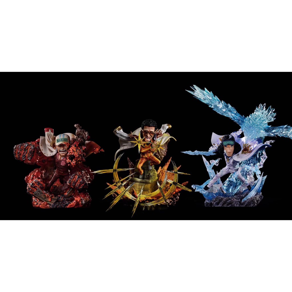 Mô hình One piece Resin chính hãng - Wcf Đô đốc hải quân Akainu, Kizaru, Aokiji - G5 Studio