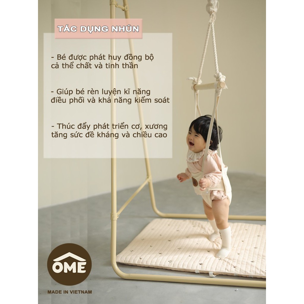 Bộ Tập Nhún Kiêm Xích Đu Cho Bé Chính Hãng OME JUMPER KIDS AND SWING Dành Cho bé Từ 3 Tháng tới 8 Tuổi