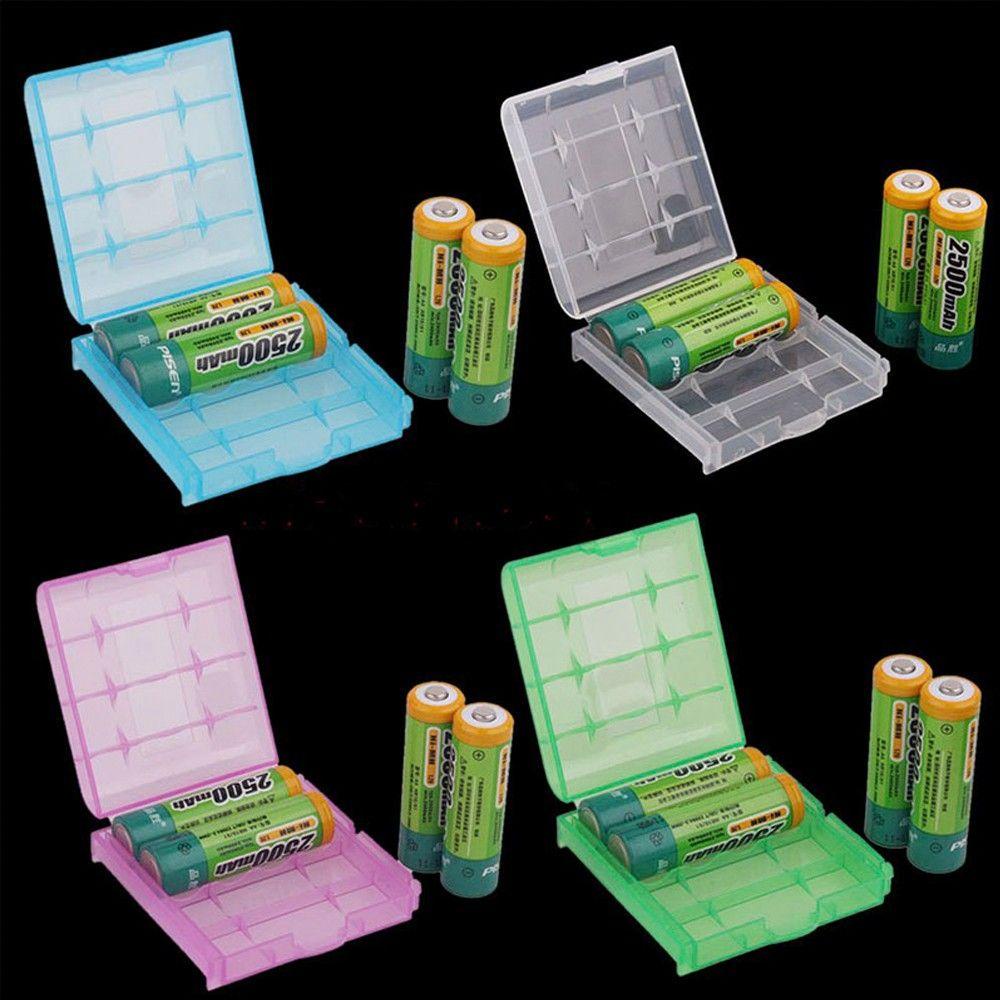 Set 4 Hộp Nhựa Cứng Đựng Pin AA AAA Tiện Dụng