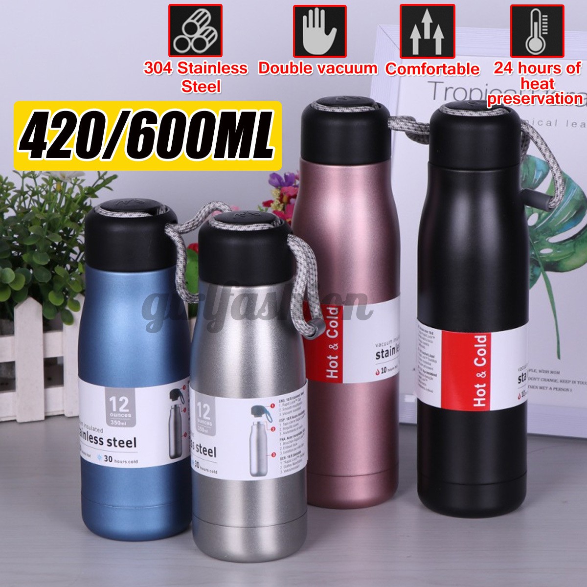 THERMOS Bình Nước Giữ Nhiệt Cao Cấp 420 / 600ml