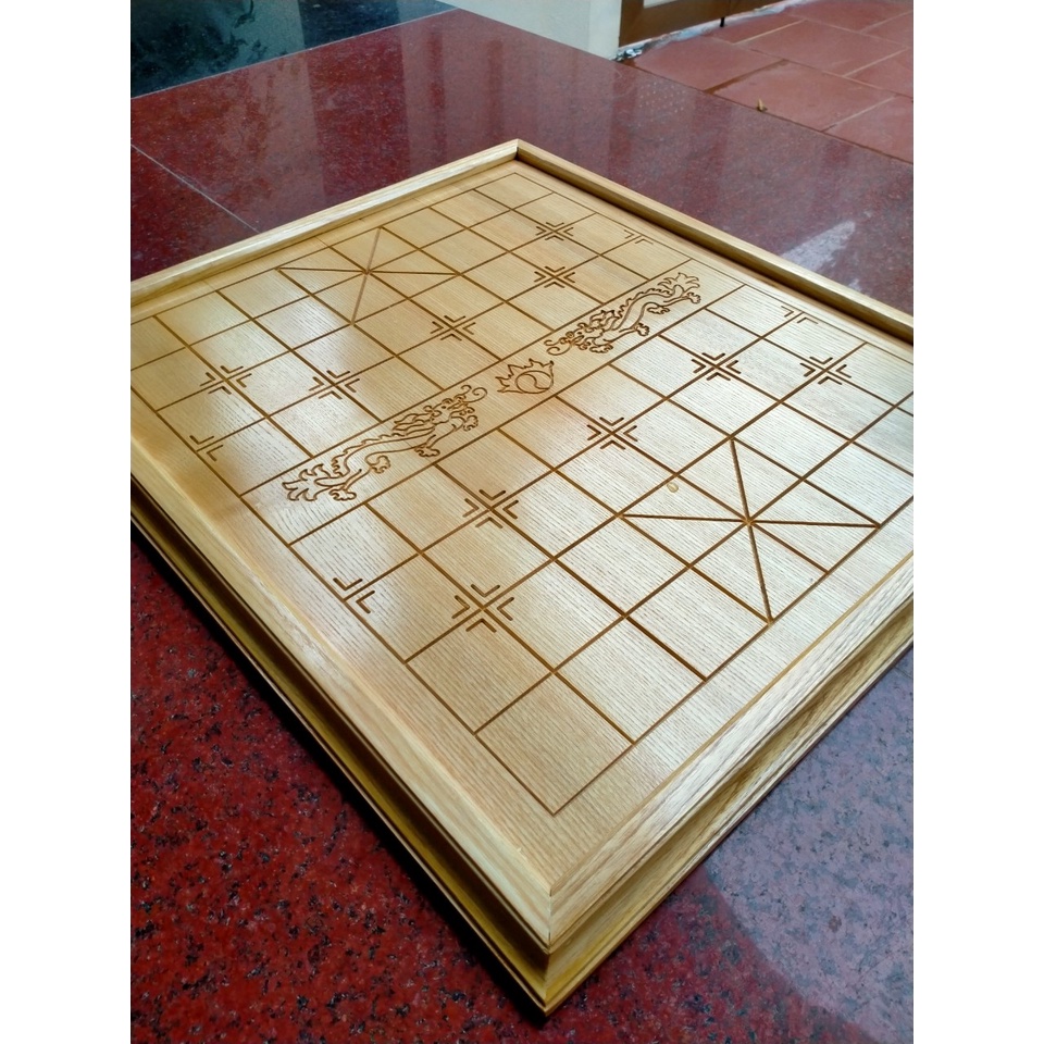 Bàn cờ tướng đẹp gỗ sồi giá rẻ 50x60cm màu vàng nhiều kiểu dáng