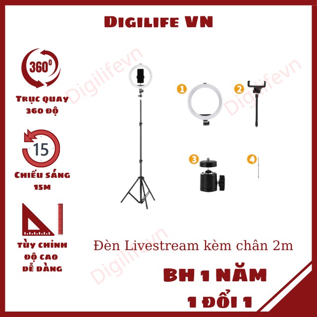 Đèn Livestream  Giá Đỡ Chuyên Dụng  Hỗ Trợ Makup Bán Hàng - Dụng Cụ Live stream Cao Cấp Chuyên Nghiệp