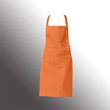 TẠP DỀ YẾM PHỤC VỤ MÀU CAM TRƠN VẢI KAKI HÀN QUỐC