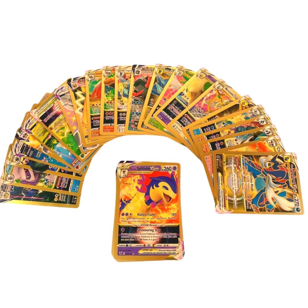 Bộ Thẻ Bài Chơi Pokemon 100 Thẻ Mạ Vàng  Chơi Đối Kháng New Đẹp