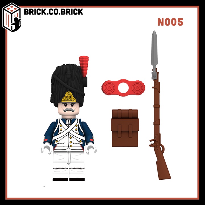Lính Pháp Đồ chơi Lắp ráp Military Army Minifigure French Soldier Mô hình Quân Sự N004