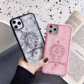 Vỏ PU bằng da mềm Fashion Brand Chrome Hearts 3D Texture PU Leather Shockproof Phone Case IPhone 7 8 6 6S Plus 11 Pro Max XS Max X XR Cover Casing