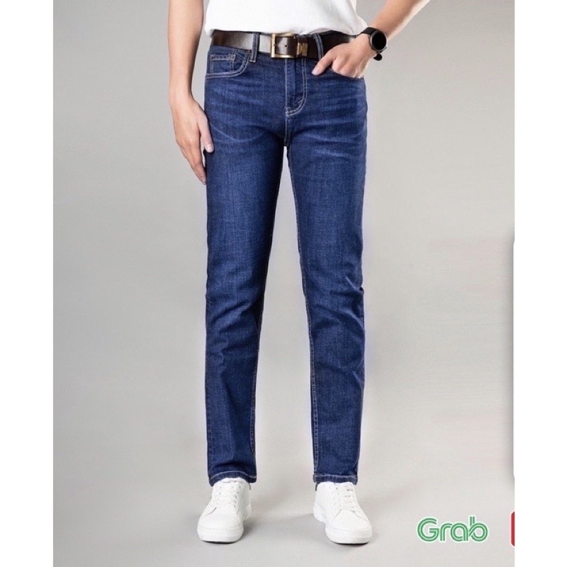 Quần jean nam cao cấp xanh đậm quần bò nam co giản ống đứng slimfit 511