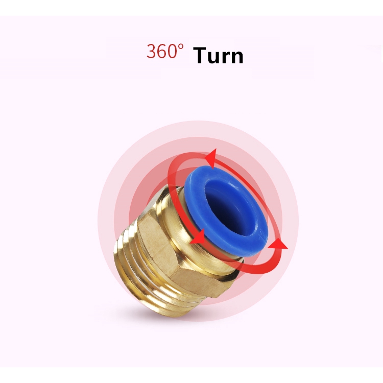 Phụ kiện khí nén bên trong 4/6/8/10mm BSPT 1/8" 1/4" 3/8" 1/2" bằng đồng thau