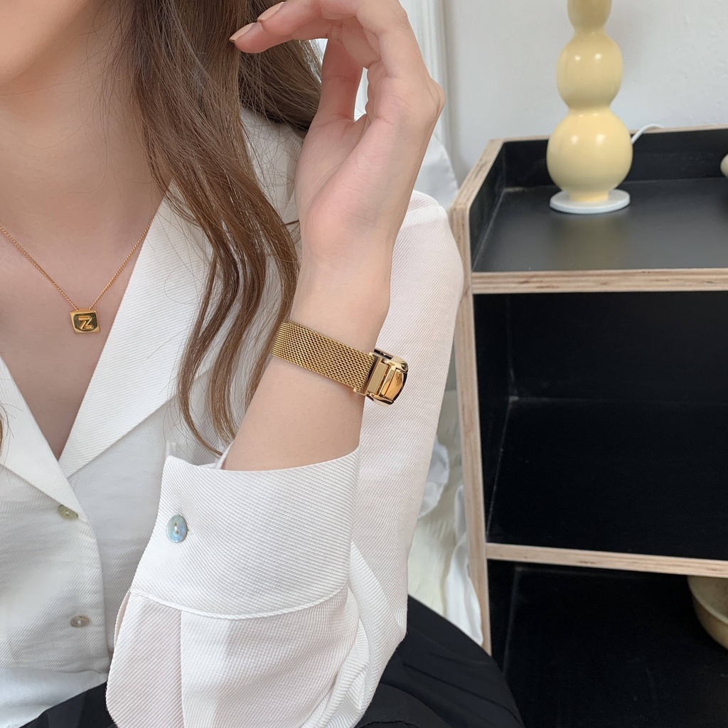 Dây Đeo Thay Thế Chất Liệu Thép Không Gỉ Dạng Mắt Xích Cho Xiaomi Band 3/4/5/6 Watch Mi 3 4