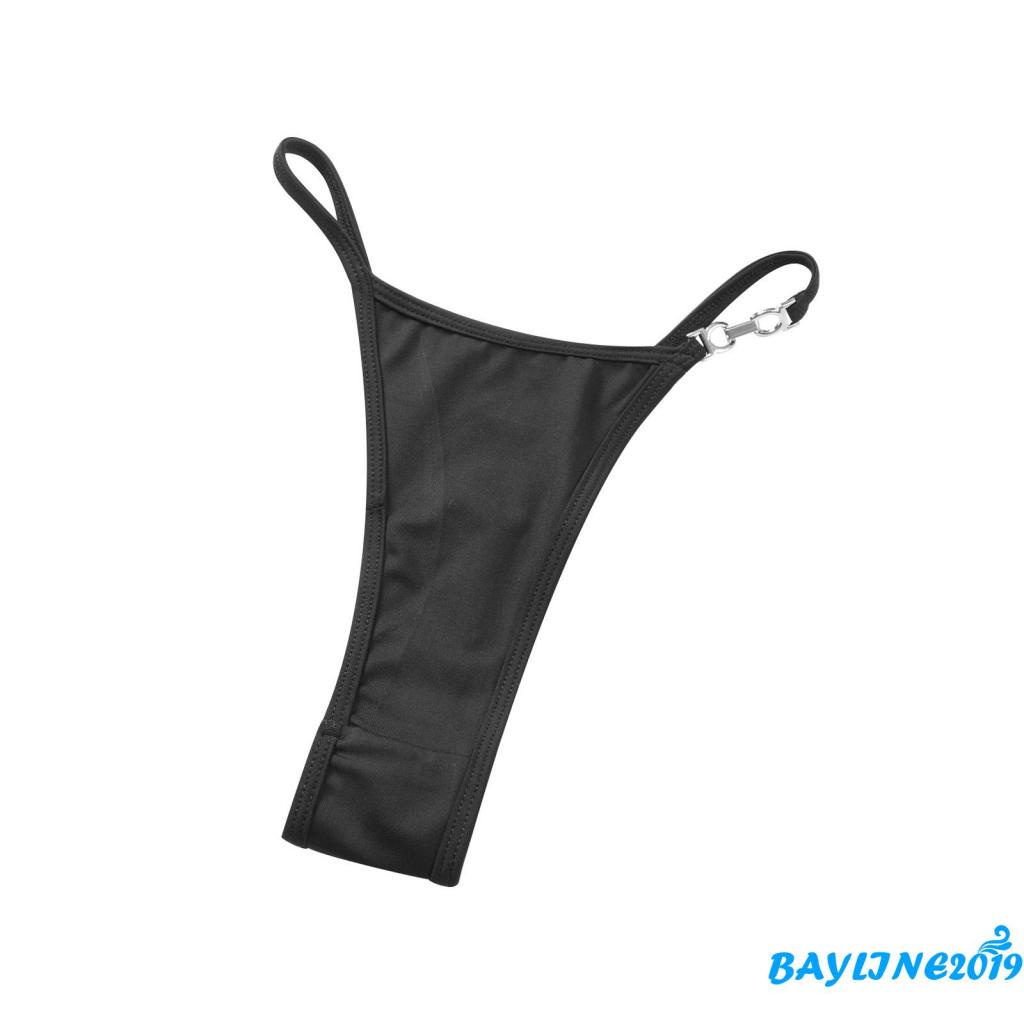 BAY-Women´s Three-Piece Clothes Outfit, Halterneck Sleeveless Hollow Out Tops + Thong + Skirt