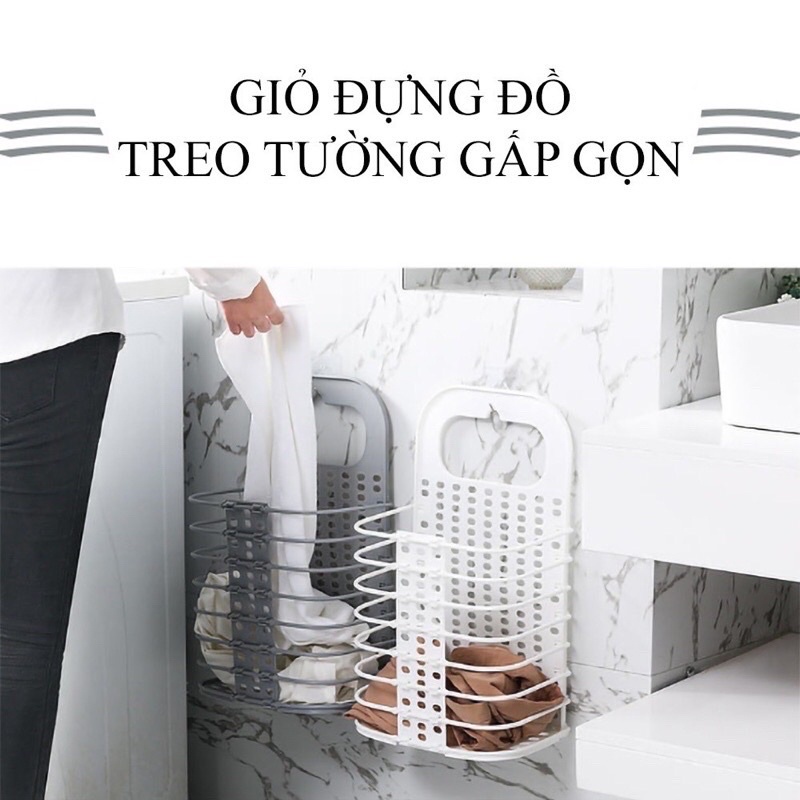 Giỏ đựng đồ gấp gọn, giỏ treo đựng đồ nhà tắm