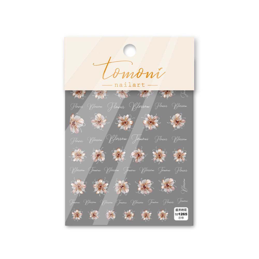 AROMA Miếng Dán Trang Trí Móng Tay Tự Dính Hình Hoa Tulip / Hoa Hướng Dương Thời Trang
