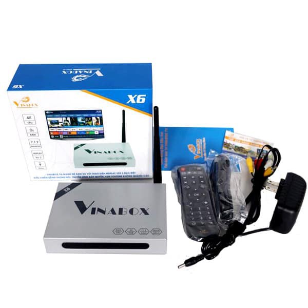 Vinabox X6 – TV Box, Chip lõi tứ, Ram 2GB, Model 2019 - Hàng Chính Hãng