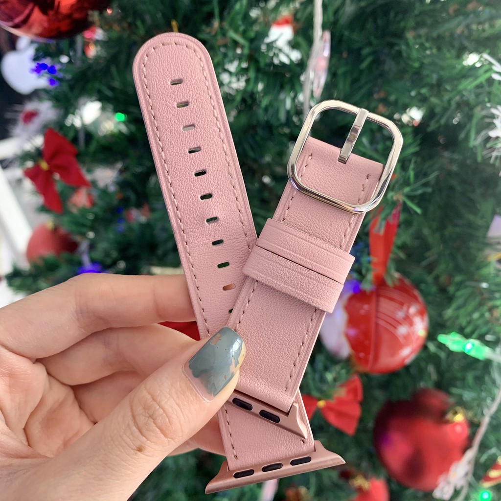 Dây da Apple Watch PASTEL [Nhiều màu] đủ size 38 40 42 44 [Series 1 2 3 4 5 6 SE]