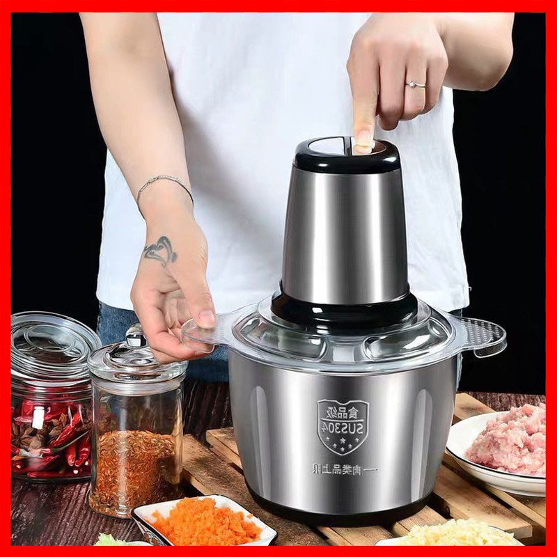 Máy xay thịt tiện dụng, cối inox 304, lưỡi siêu bén