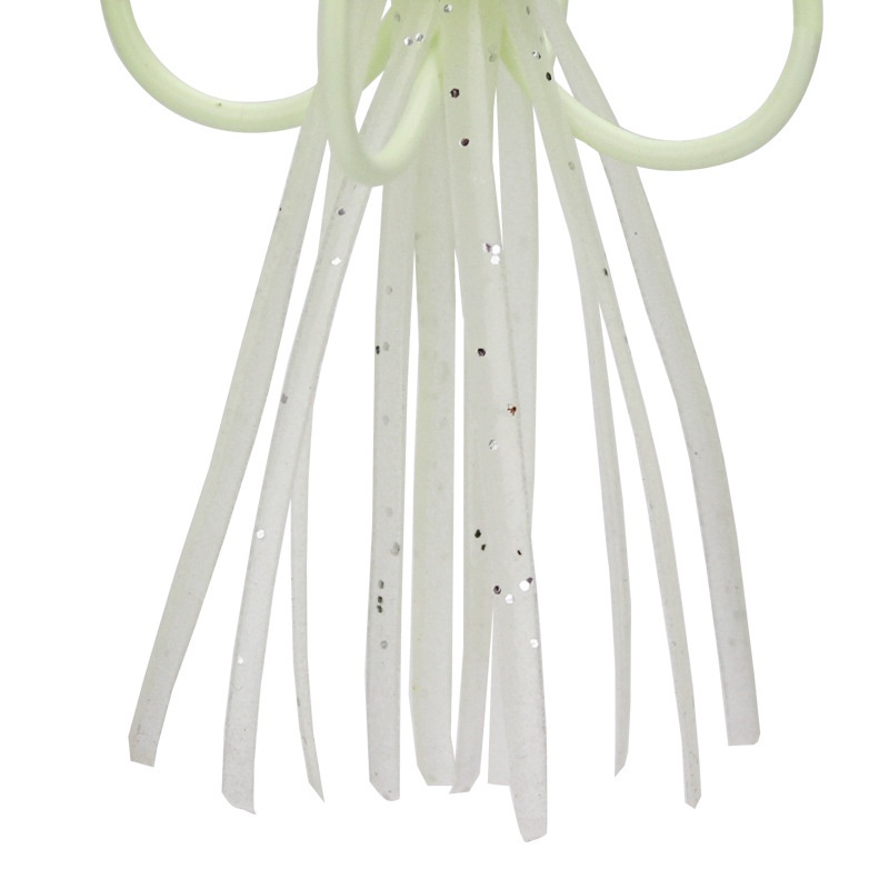 Mồi Câu Cá Giả Hình Bạch Tuộc Dạ Quang 4 Móc Mềm