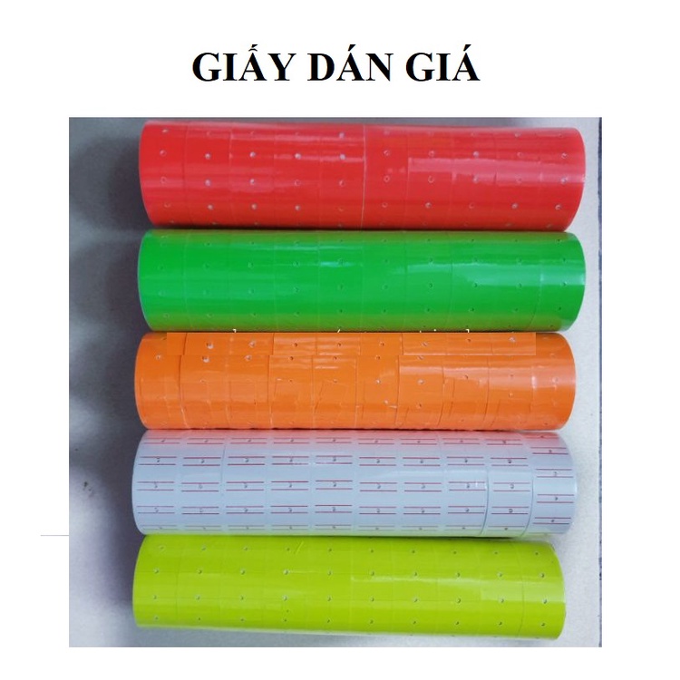 Giấy dán giá, Cây 10 cuộn giấy ghi giá, hàng đẹp, keo dán chắc - Soleil