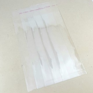 100g (~120cái) Túi Opp dán mép 6x20cm (+4) - Túi nilon băng keo dán miệng