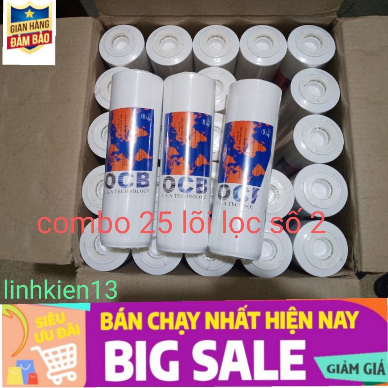 [Mã 267ELSALE hoàn 7% đơn 300K] COMBO 25 lỗi lọc số 2 OCB dành cho các loại máy lọc nước