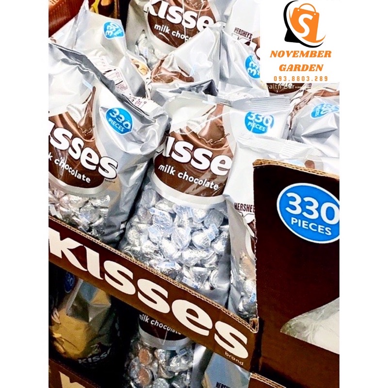 Kẹo Socola Sữa Milk Chocolate Hershey’s Kisses 1.58kg