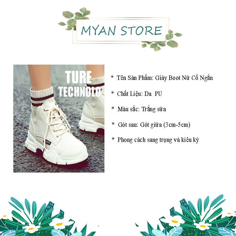 Giày Boot Nữ Cổ Ngắn Thời Trang Anh Quốc GN01. | BigBuy360 - bigbuy360.vn