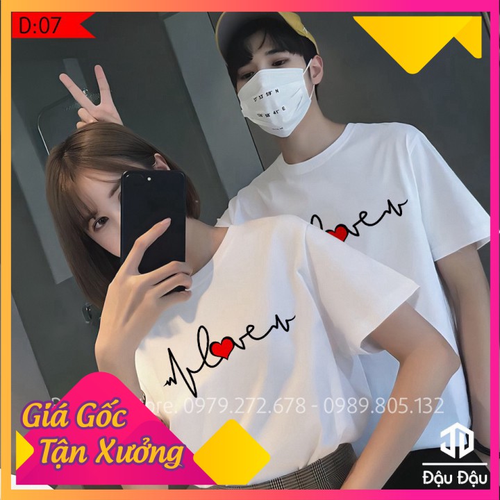 [Freeship] [Bao Chất] Áo Thun Cặp Đôi Nam Nữ Siêu Dễ Thương