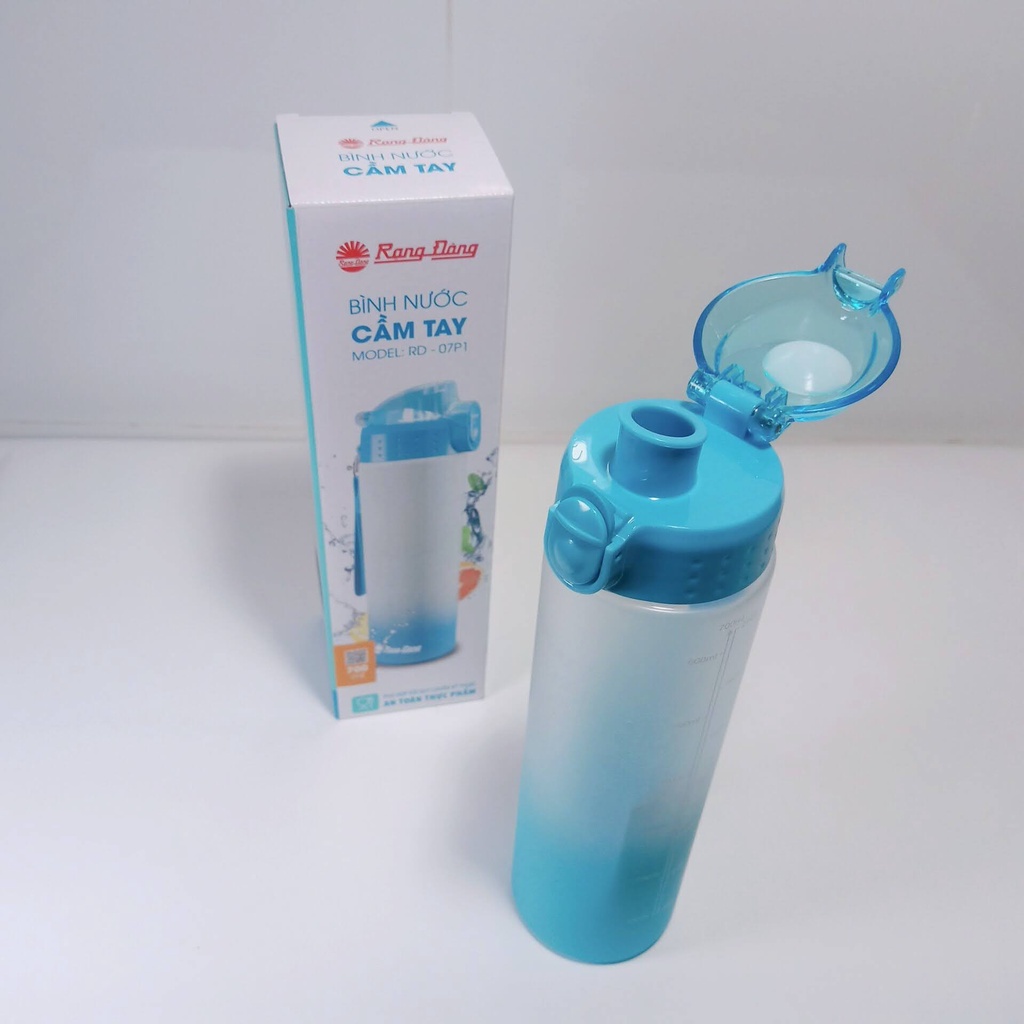 Bình Đựng Nước Cá Nhân 500ml và 700ml Có Vạch Đo Dung Tích Cao Cấp Rạng Đông
