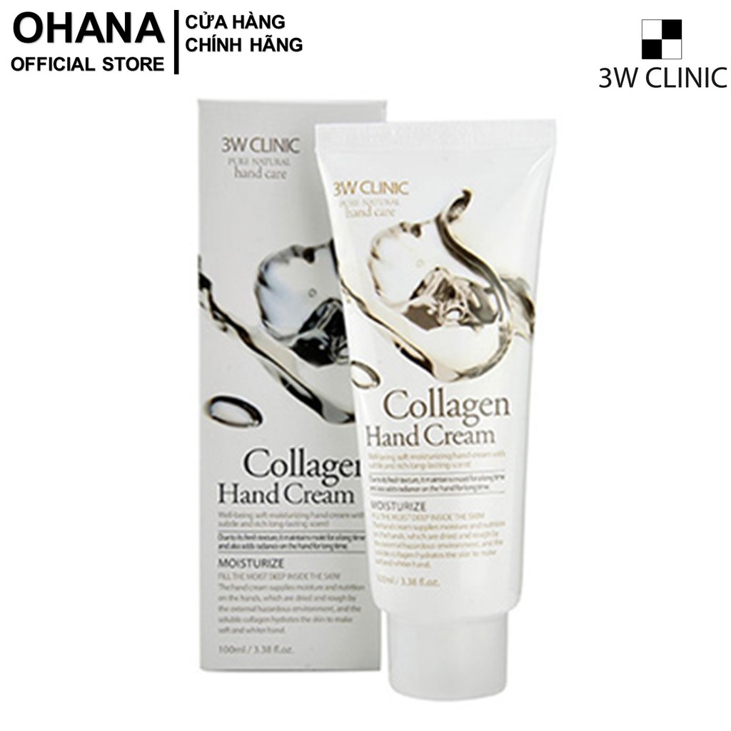 Kem Dưỡng Da Tay Collagen 3W Clinic Collagen Hand Cream 100ml