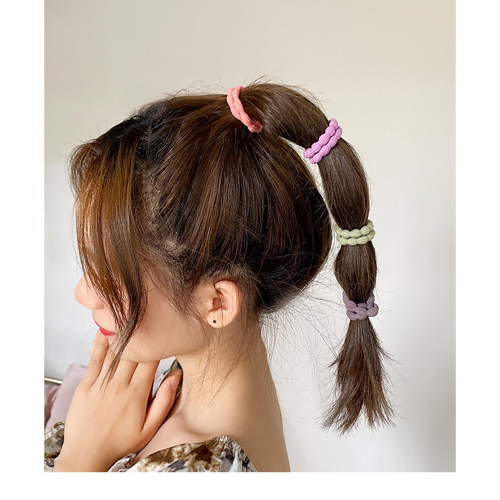 Dây Buộc Tóc Cao Su Hình Hạt Đậu Nhiều Màu A0001