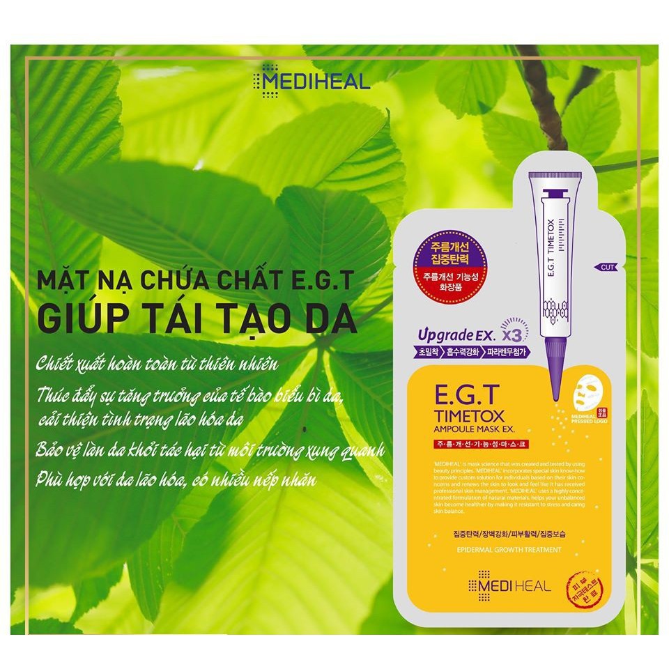 Mặt Nạ Giúp Tái Tạo Da Căng Mịn Săn Chắc Mediheal E.G.T Timetox Ampoule Mask 25ml