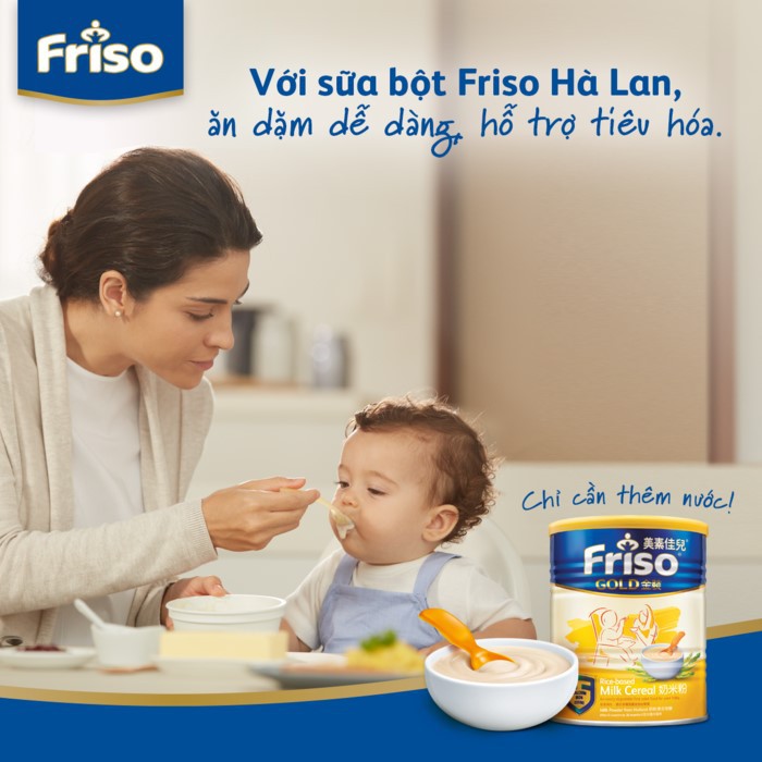 BỘT ĂN DẶM NGŨ CỐC GẠO SỮA FRISO GOLD 300G