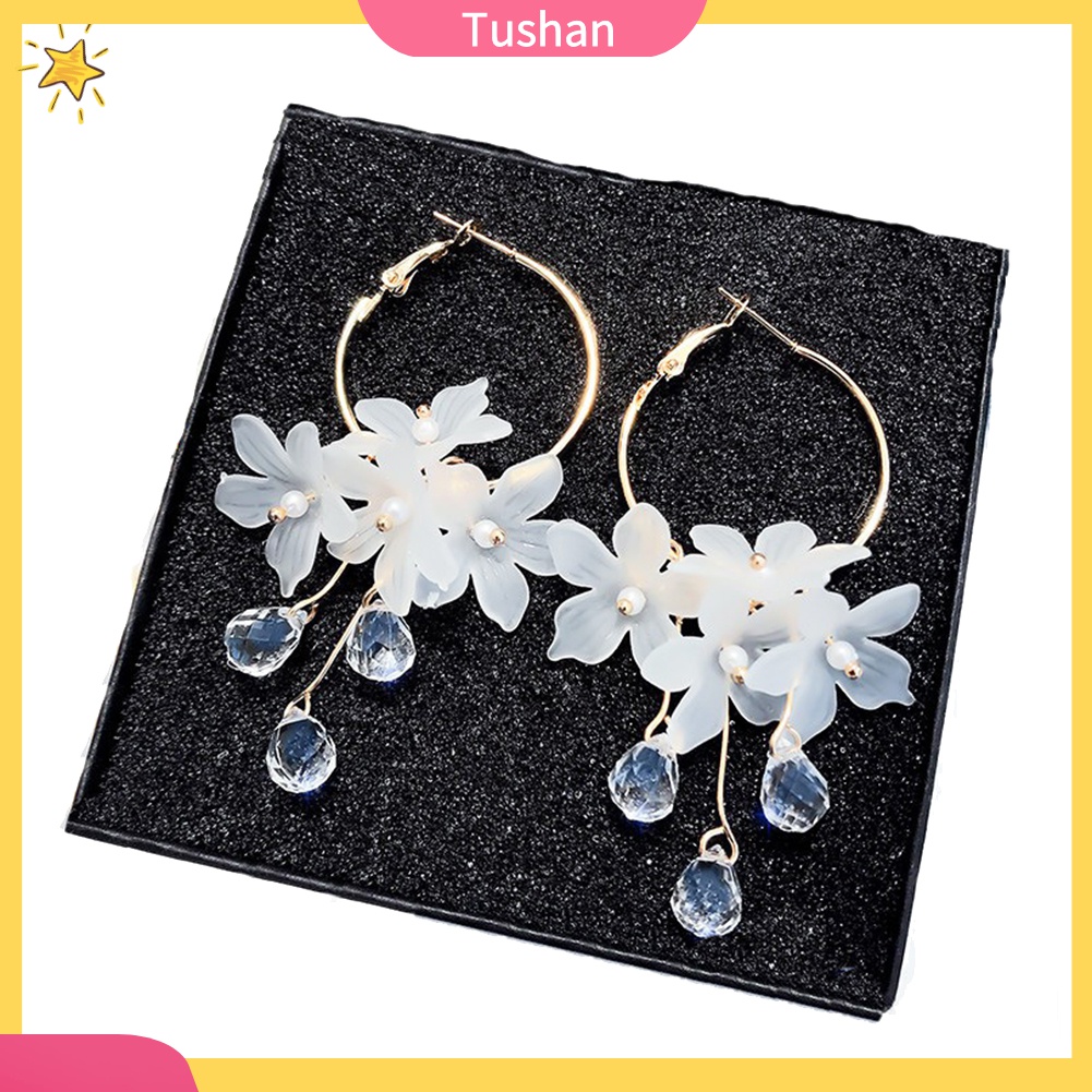 Bông Tai Hình Hoa Bằng Acrylic Thanh Lịch Cho Nữ