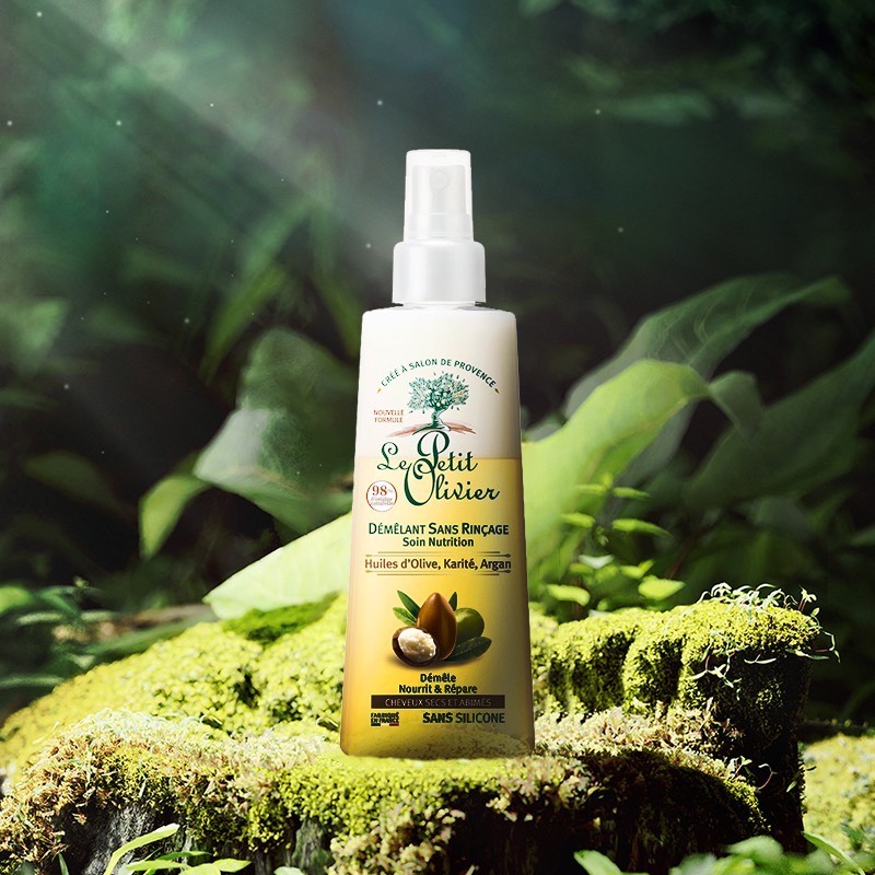 Xịt dưỡng tóc phục hồi tóc hư tổn chiết xuất Dầu Argan, Bơ Hạt Mỡ, Dầu Olive Le petit Olivier 150ml | BigBuy360 - bigbuy360.vn