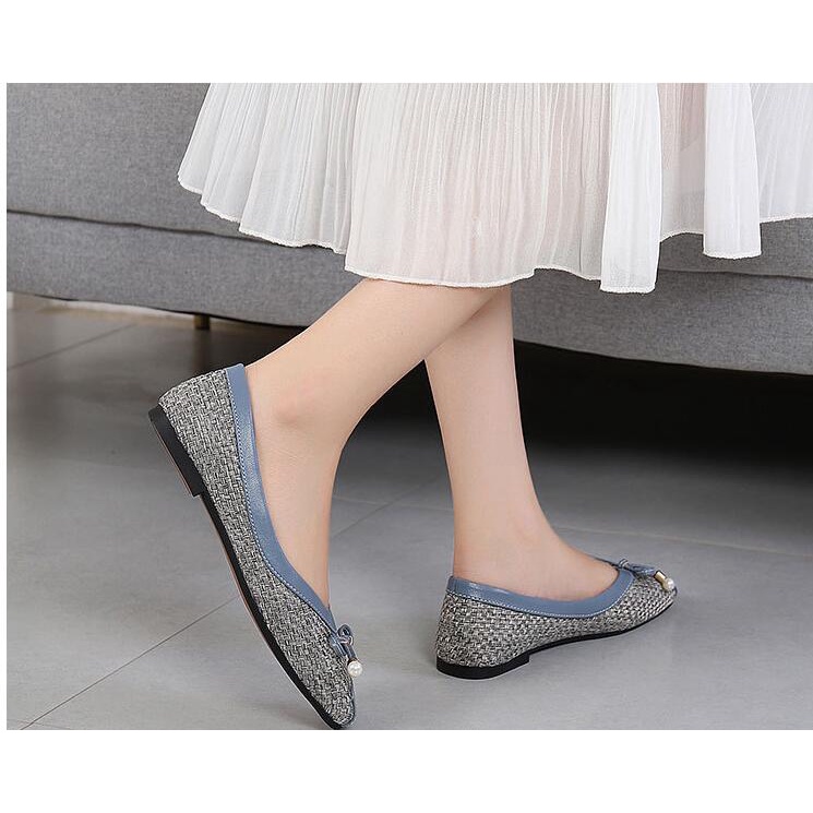 Giày Công Chúa Dệt Kim Plus Size Cho Nữ