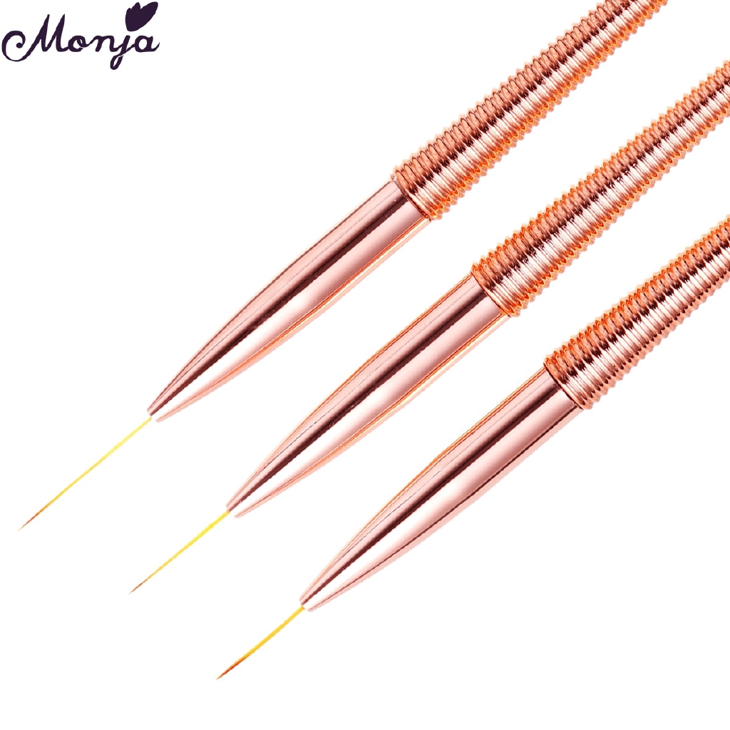 [Hàng mới về] Set 3 Cọ Vẽ Móng Tay Nghệ Thuật 16 / 19 / 21mm Tiện Dụng
