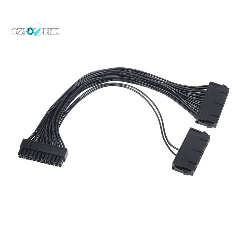 Power Supply Splitter, PSU 24 20+4 Pin ATX Motherboard Extension Cable Dual 24-P