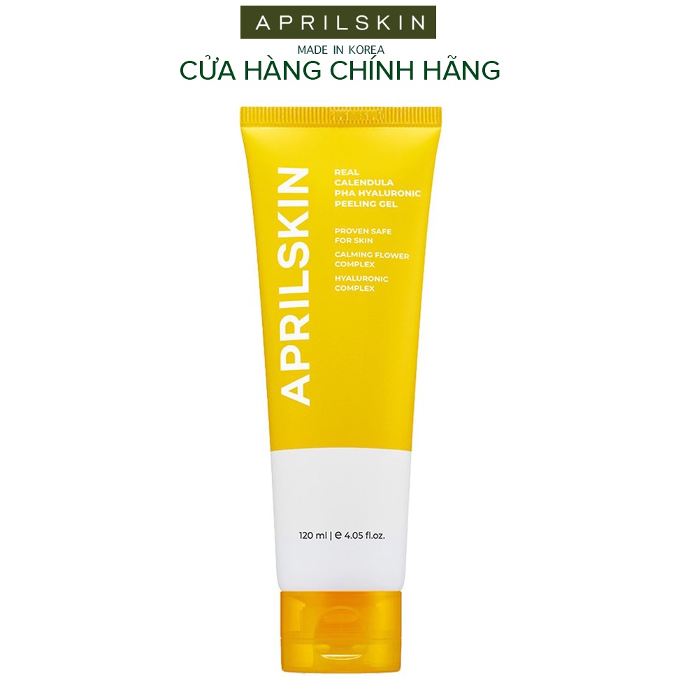 Gel tẩy da chết Aprilskin Real Calendula PHA Hyaluronic Peeling Gel 120ml