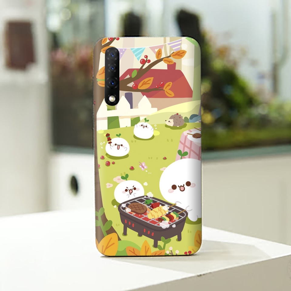 Miếng Dán Skin Điện Thoại In Hình Bánh Bao Cute 1 Cho Iphone 7/ 8/ X/ XS/ 11/ 11 Pro Max Và Các Dòng Máy Android