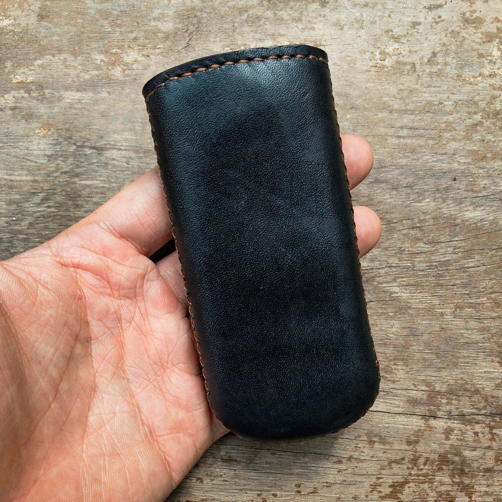 Bao da Nokia 8800 6700 màu Đen - Bao điện thoại handmade thủ công - Da thật - FREE khắc Laser theo yêu cầu