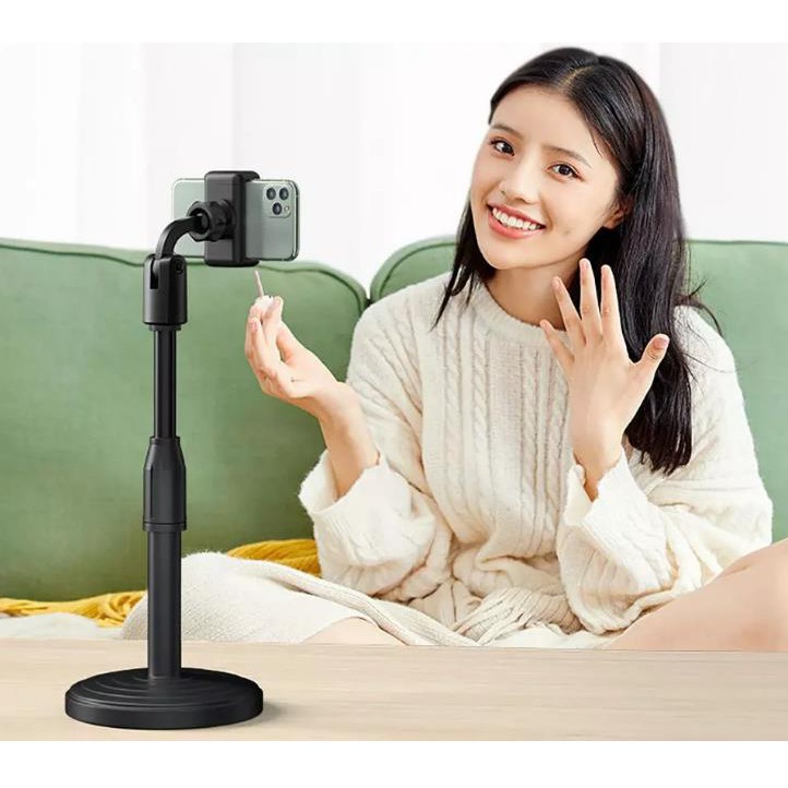 Giá Đỡ kẹp Điện Thoại cao cấp xoay 360 độ có điều chỉnh độ cao phù hợp, chân kim loại chắc chắn | BigBuy360 - bigbuy360.vn