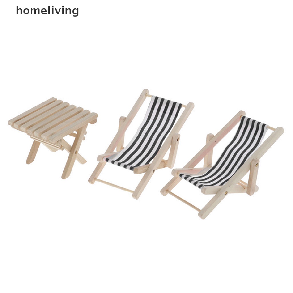 Ghế Gỗ Gấp Gọn Mini Tỉ Lệ 1: 12 Trang Trí Nhà Búp Bê