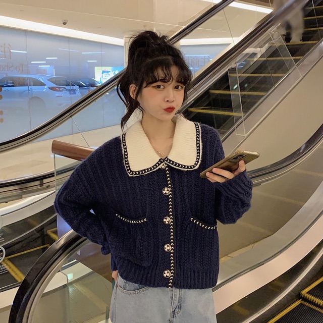 🌿 Áo len mỏng cổ bẻ sang chảnh 🌿