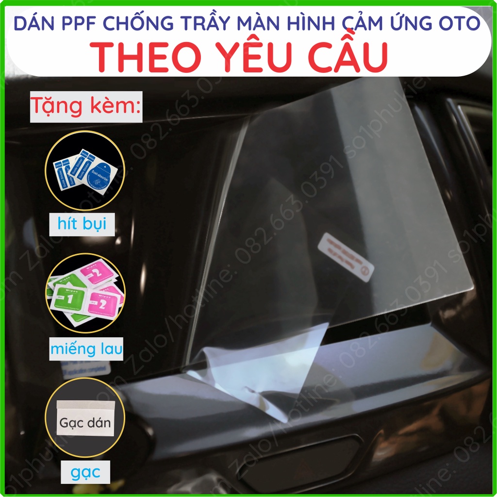 Dán màn hình ô tô (màn nguyên bản, màn android...) chất liệu PPF siêu bền (cường lực 5H) theo yêu cầu, chống trầy xước